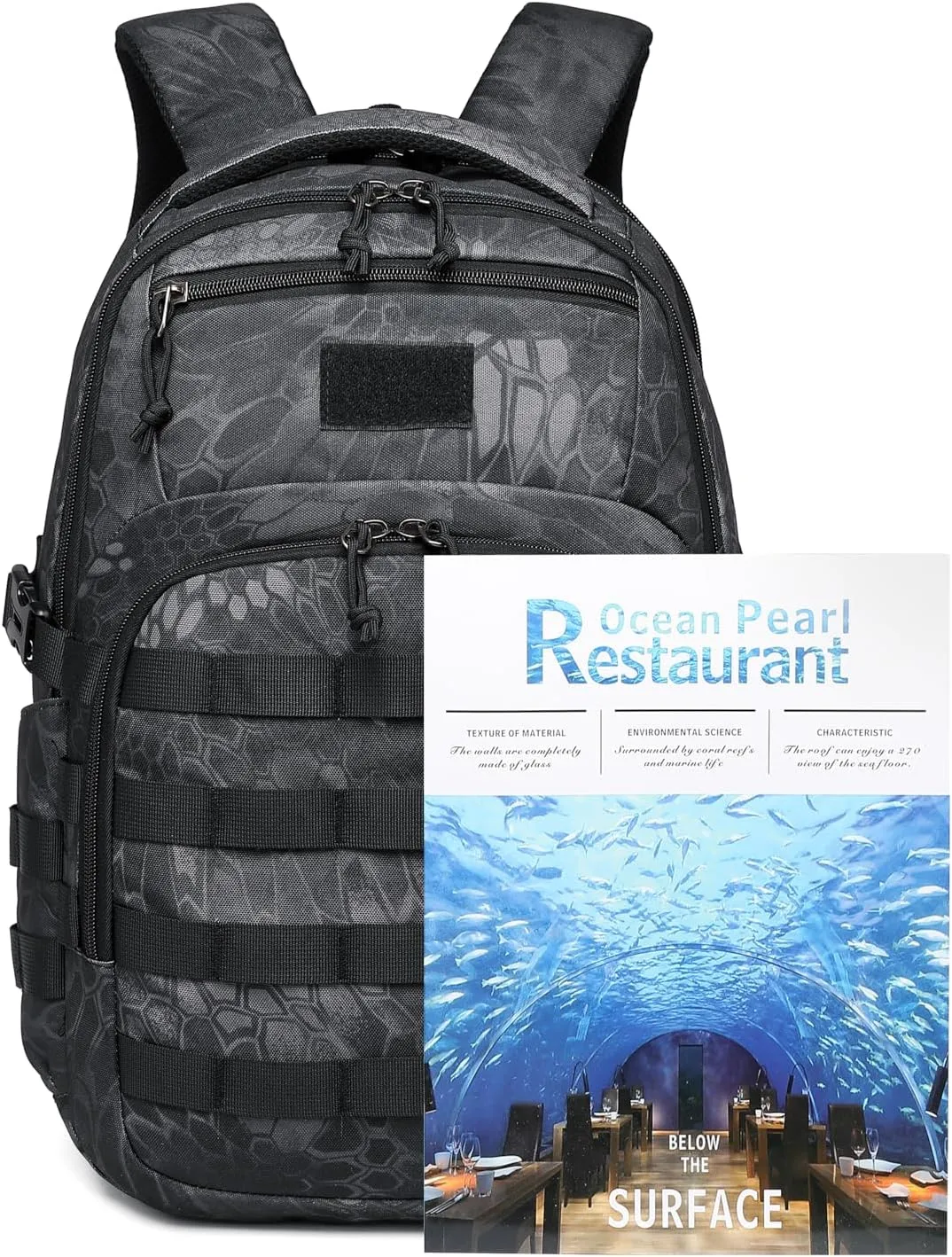 Wotony Military tactical backpack, backpack for men black small tactical assault bag