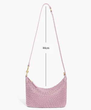 Woven Bag, Premium Leather with Adjustable Straps, Spacious & Organized. Versatile Crossbody, Shoulder Bag
