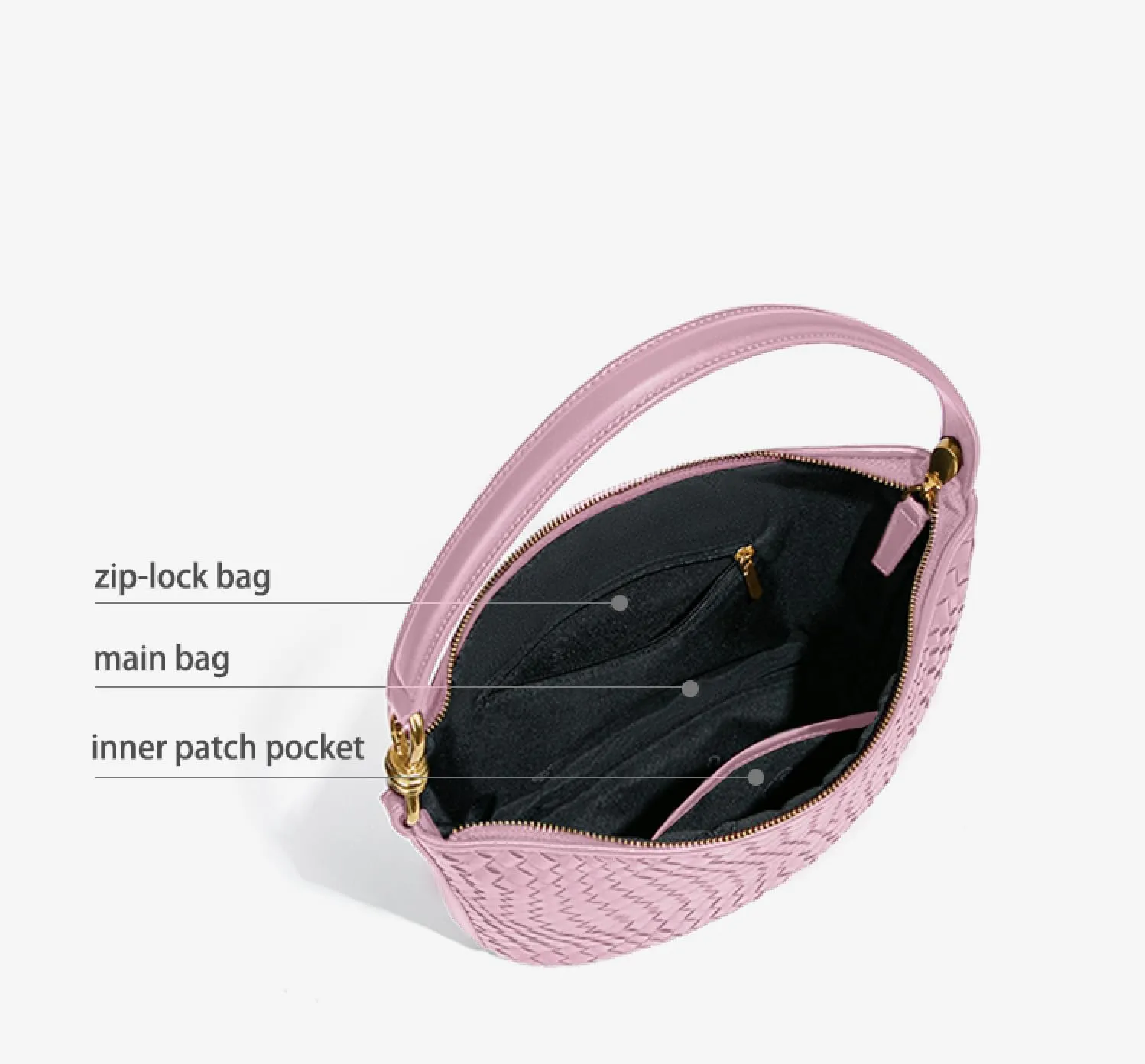 Woven Bag, Premium Leather with Adjustable Straps, Spacious & Organized. Versatile Crossbody, Shoulder Bag