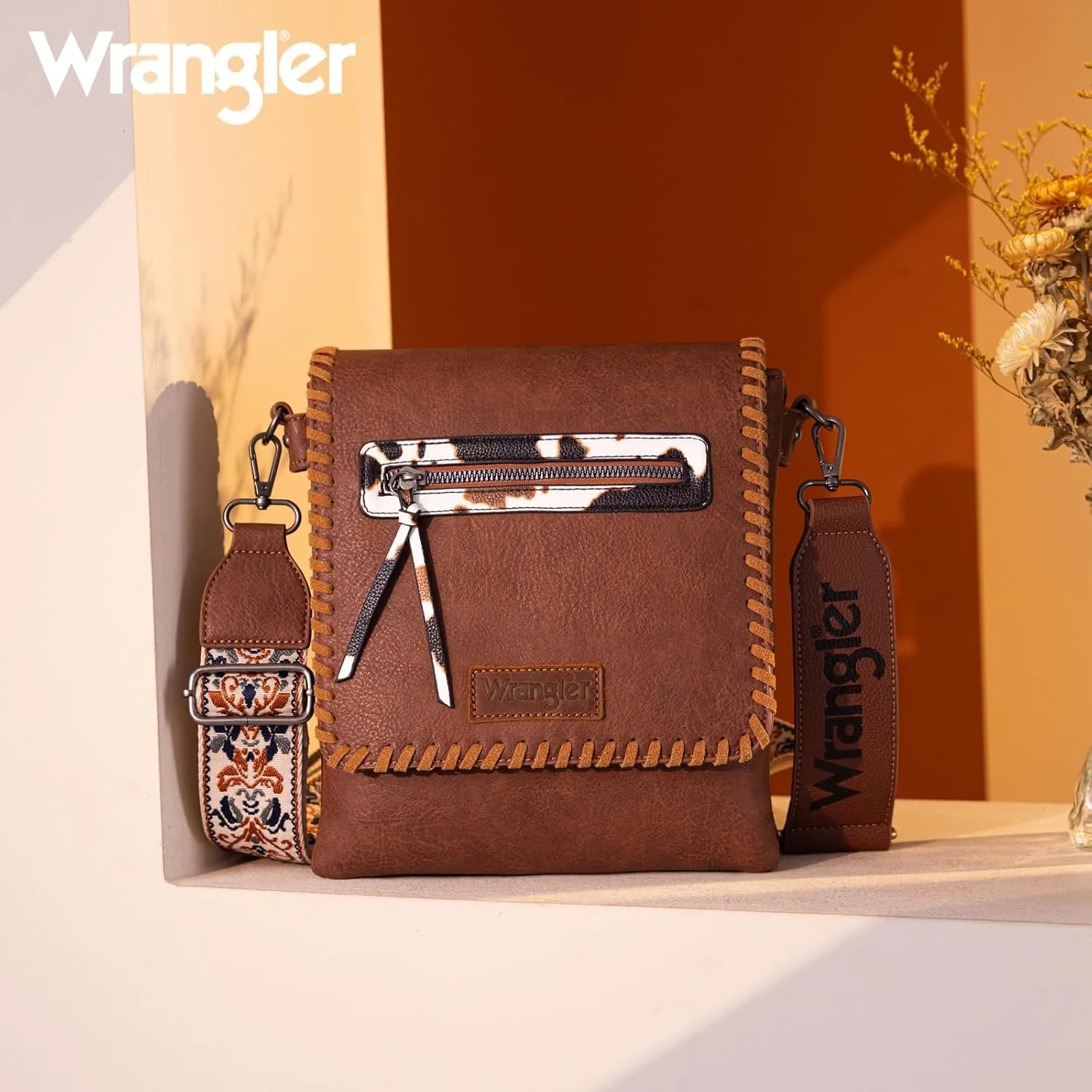 Wrangler Crossbody Bags for Women Vintage Hand Woven Shoulder Purse