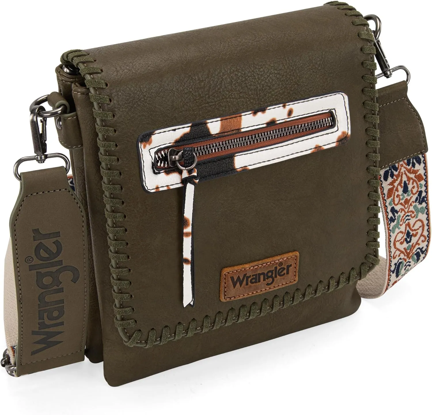 Wrangler Crossbody Bags for Women Vintage Hand Woven Shoulder Purse