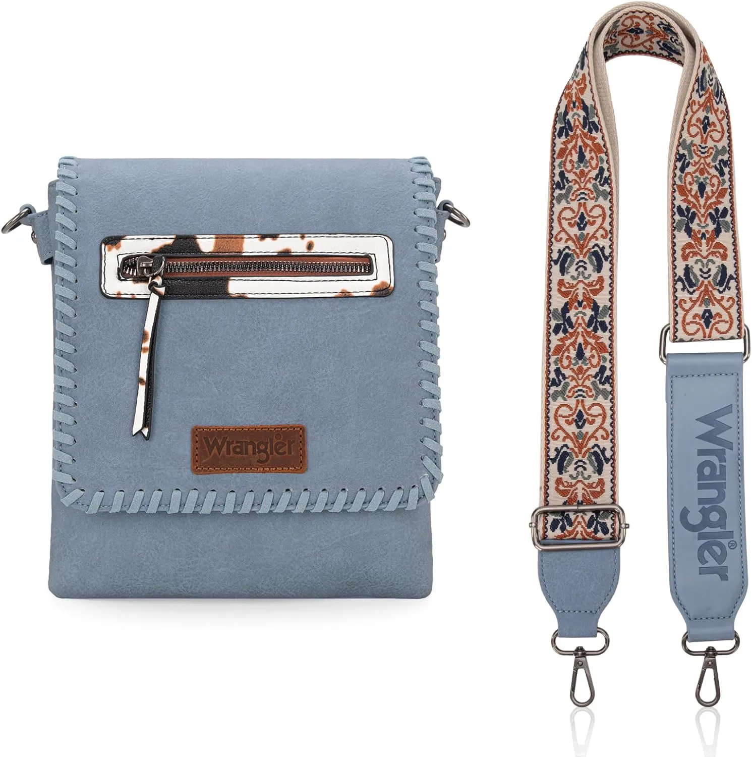 Wrangler Crossbody Bags for Women Vintage Hand Woven Shoulder Purse
