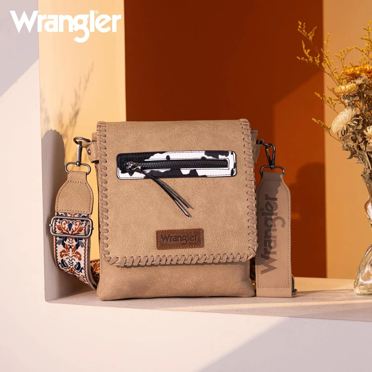Wrangler Crossbody Bags for Women Vintage Hand Woven Shoulder Purse
