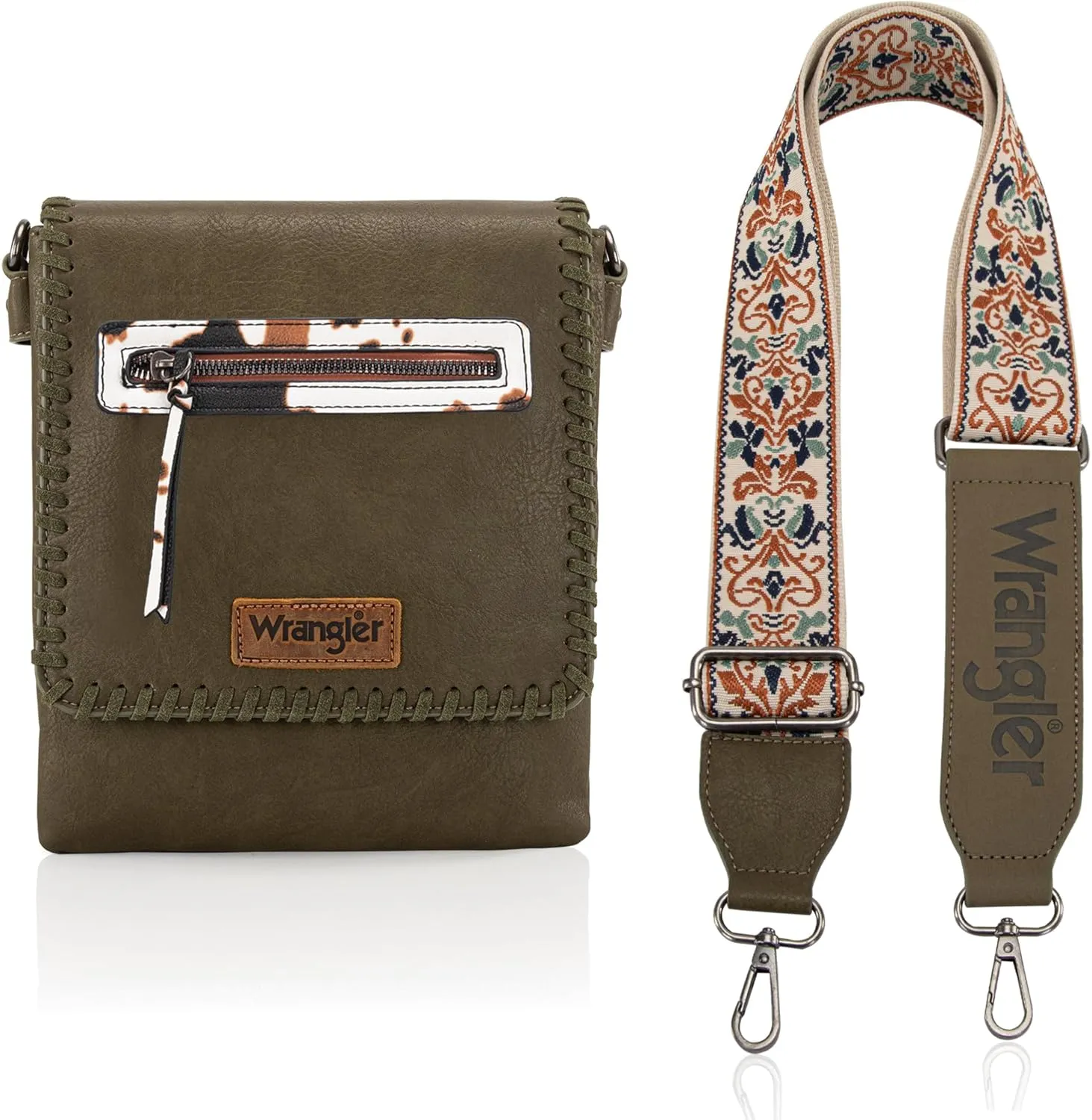 Wrangler Crossbody Bags for Women Vintage Hand Woven Shoulder Purse