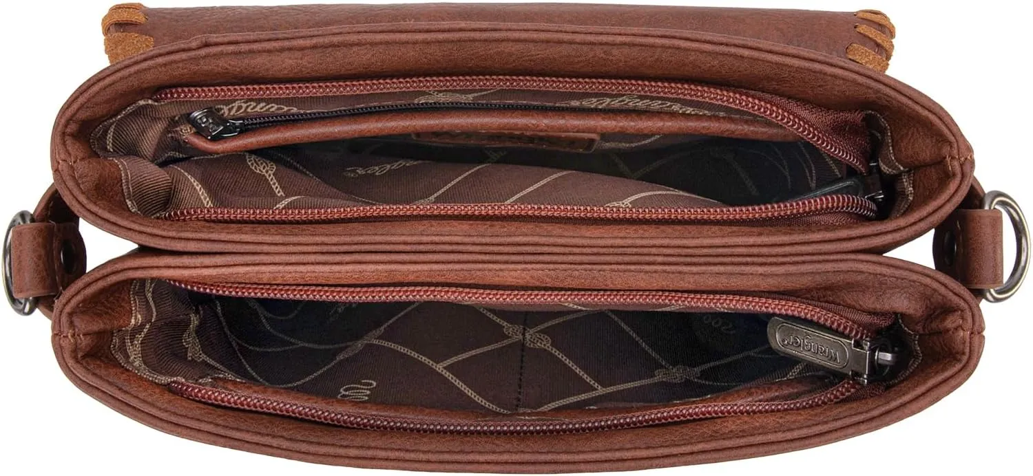 Wrangler Crossbody Bags for Women Vintage Hand Woven Shoulder Purse