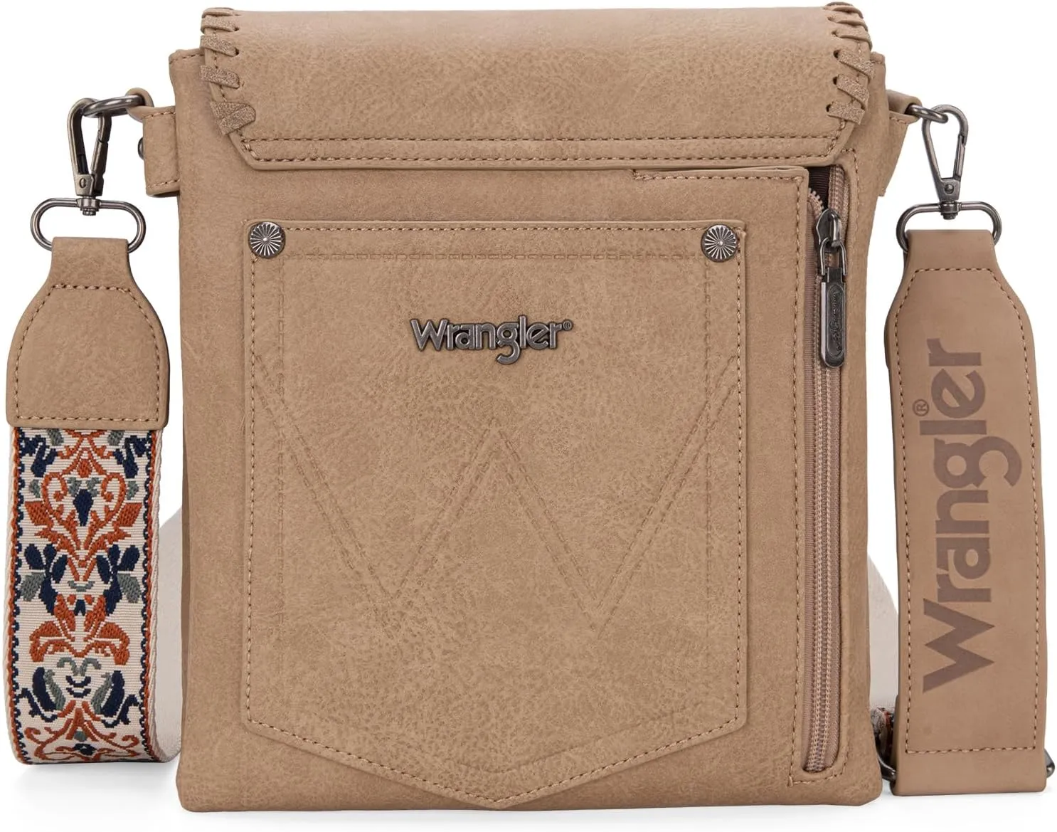 Wrangler Crossbody Bags for Women Vintage Hand Woven Shoulder Purse