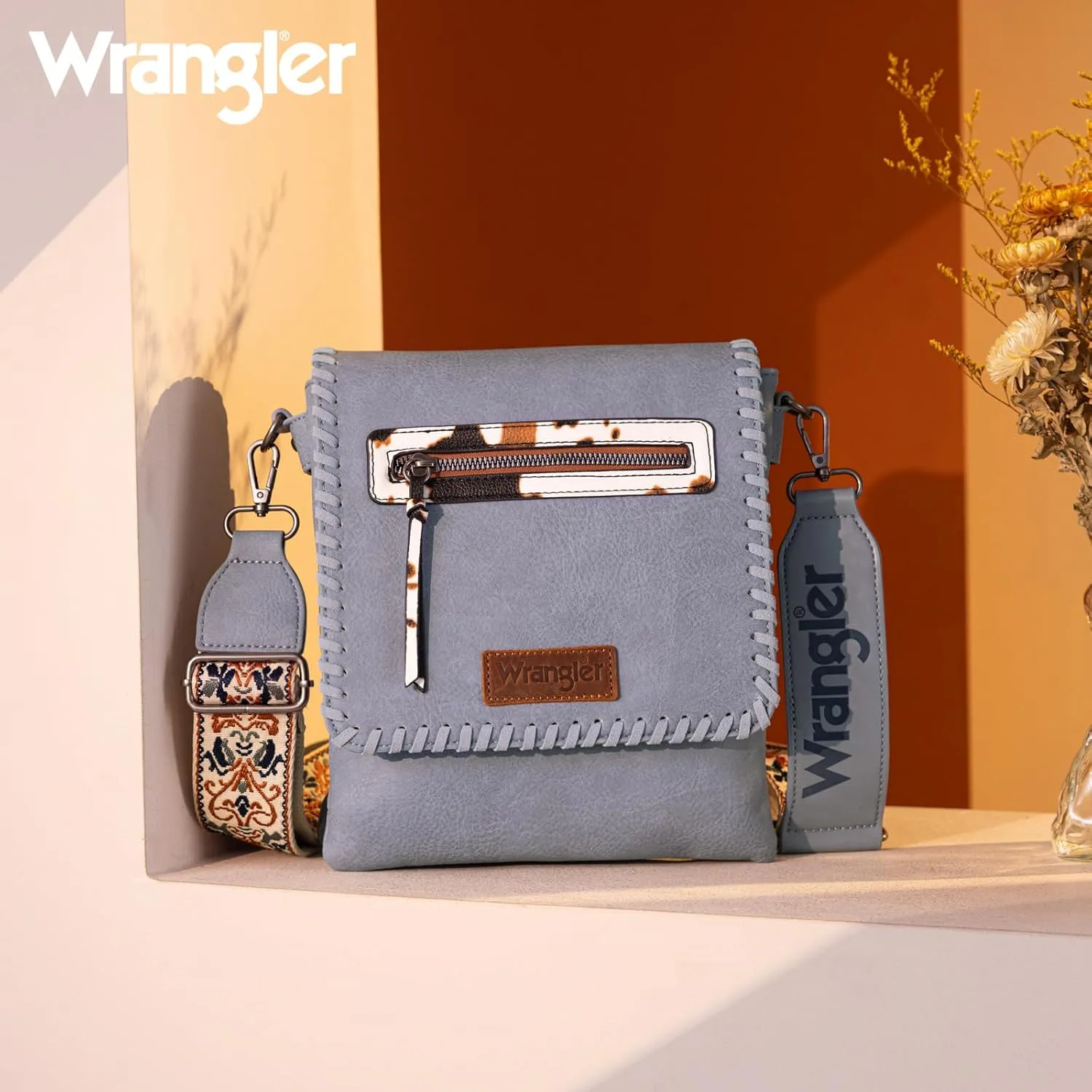 Wrangler Crossbody Bags for Women Vintage Hand Woven Shoulder Purse