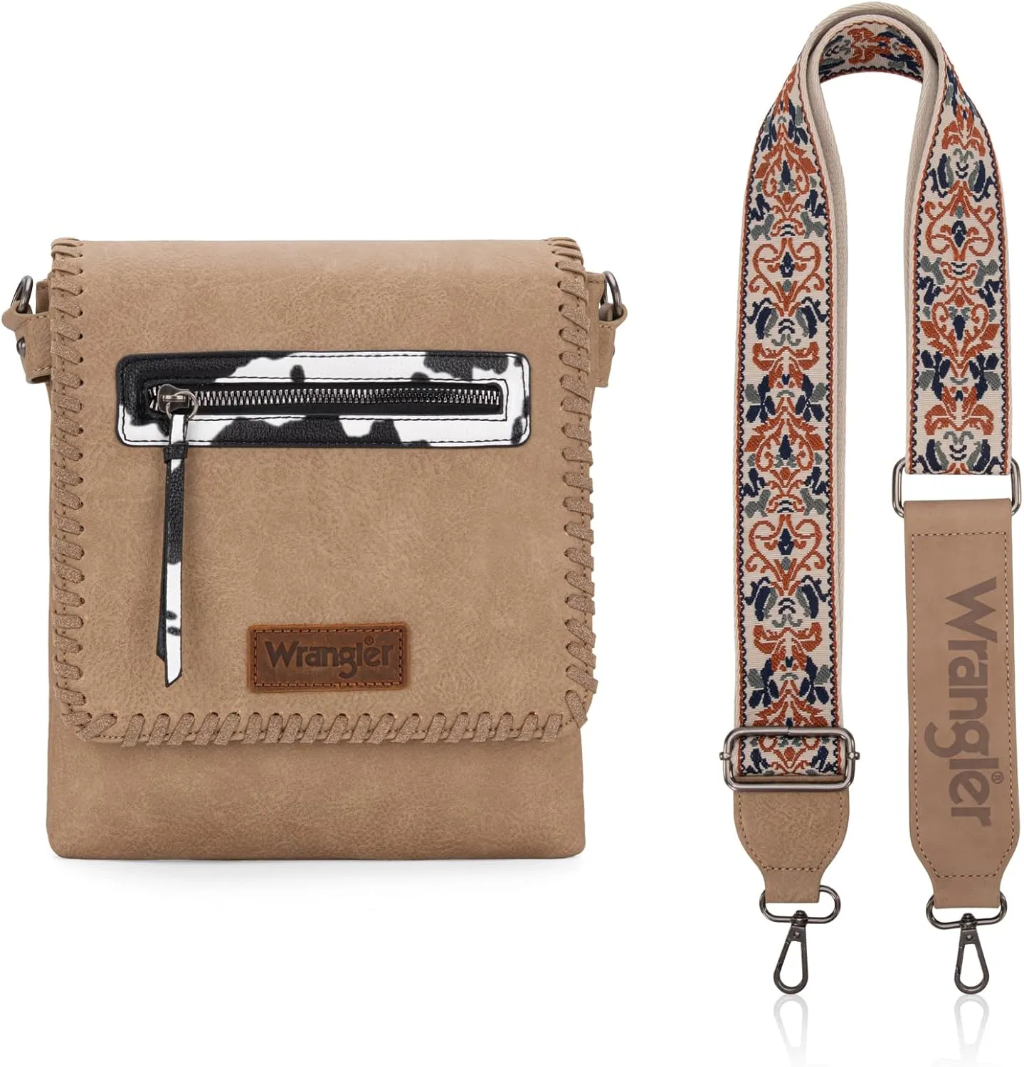 Wrangler Crossbody Bags for Women Vintage Hand Woven Shoulder Purse
