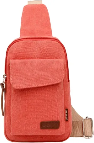 Wxnow Canvas Sling Bag Crossbody Backpack for Women & Men Chest Bag