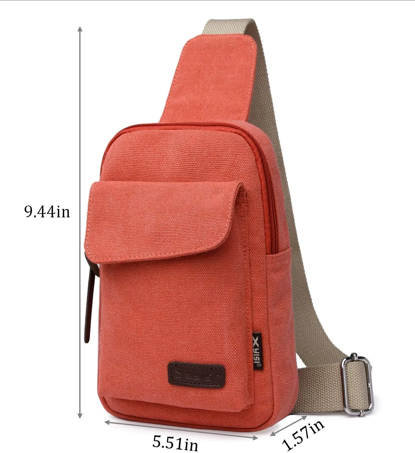 Wxnow Canvas Sling Bag Crossbody Backpack for Women & Men Chest Bag