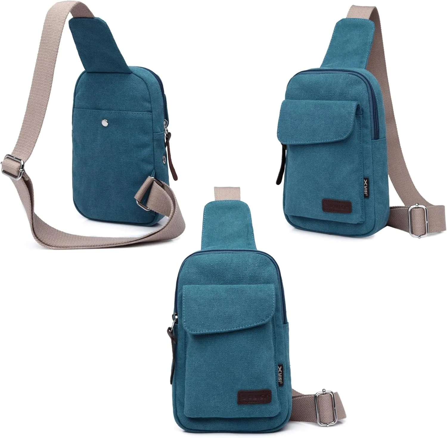 Wxnow Canvas Sling Bag Crossbody Backpack for Women & Men Chest Bag