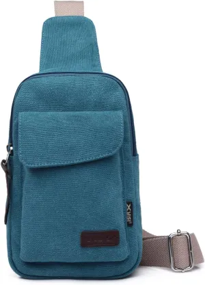 Wxnow Canvas Sling Bag Crossbody Backpack for Women & Men Chest Bag