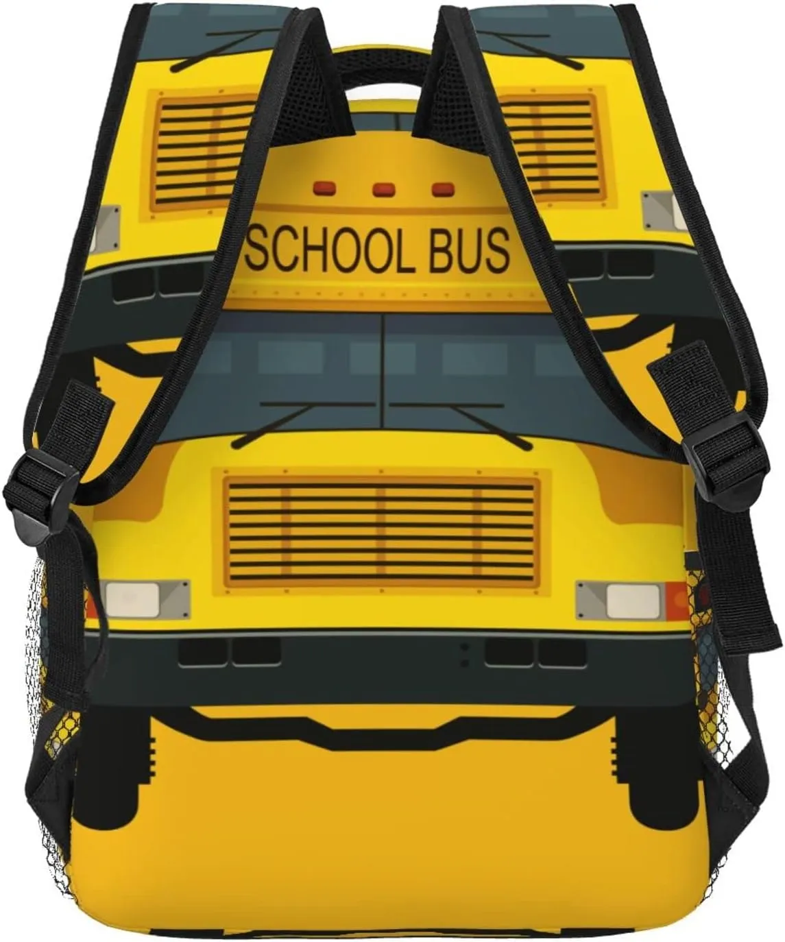 Yellow Bus Backpack With Adjustable Padded Shoulder Straps 17 Inch Daypacks For College Travel