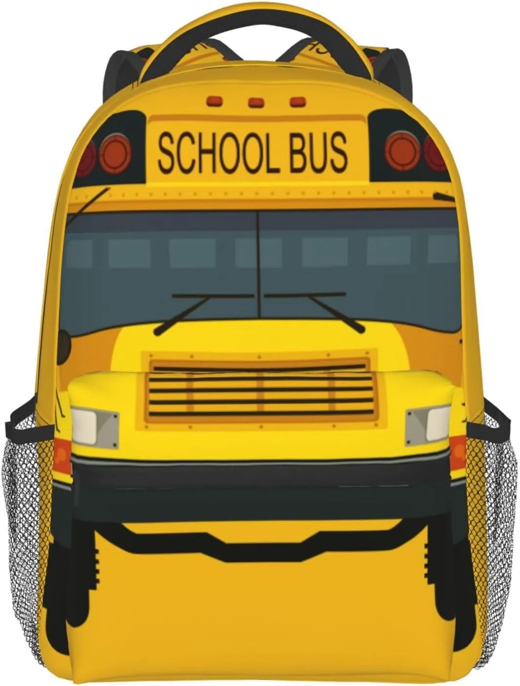 Yellow Bus Backpack With Adjustable Padded Shoulder Straps 17 Inch Daypacks For College Travel