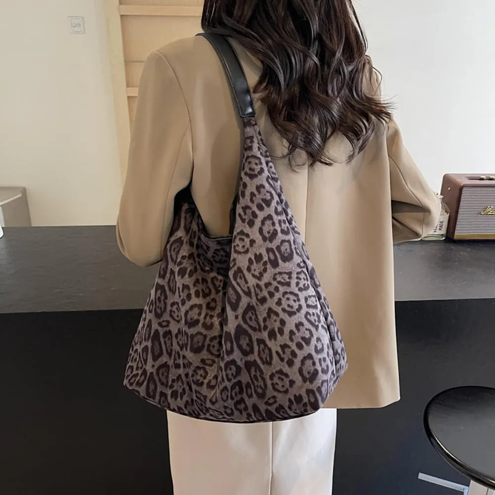 YFGBCX Leopard Tote Bag for Women Cheetah Purse Brown Vintage Hobo Bag Large Capacity Work Tote Bag