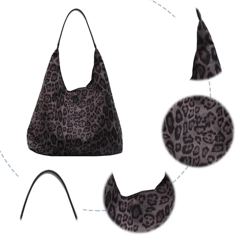 YFGBCX Leopard Tote Bag for Women Cheetah Purse Brown Vintage Hobo Bag Large Capacity Work Tote Bag