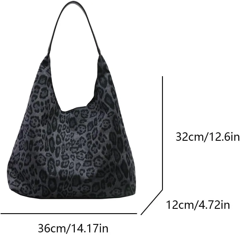 YFGBCX Leopard Tote Bag for Women Cheetah Purse Brown Vintage Hobo Bag Large Capacity Work Tote Bag
