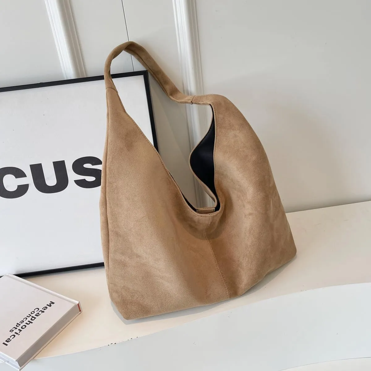 YFGBCX Slouchy Suede Hobo Handbag for Women - Work & Office Tote