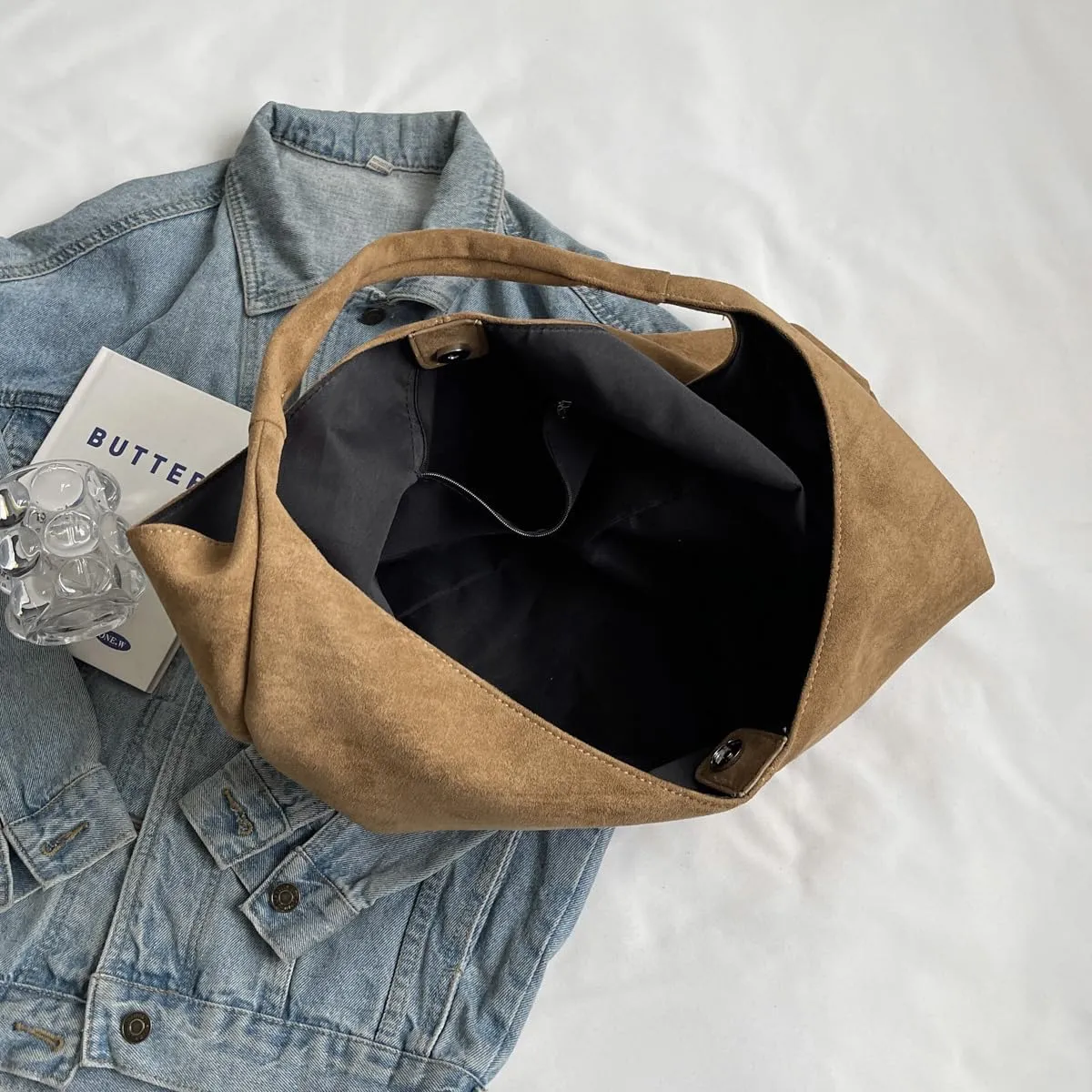YFGBCX Slouchy Suede Hobo Handbag for Women - Work & Office Tote