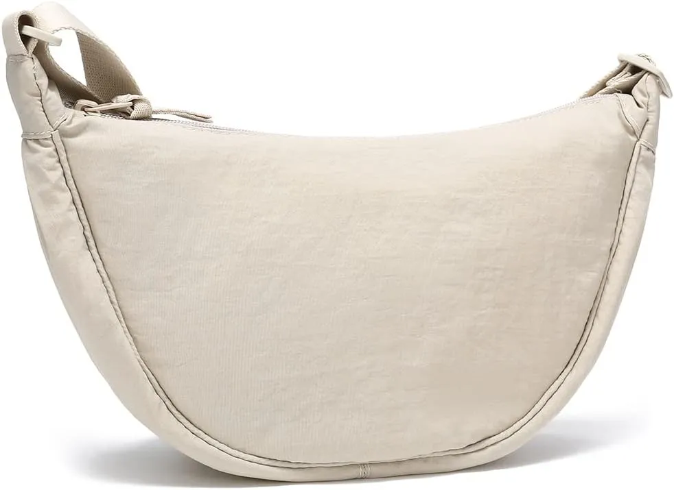 YIKOEE Crescent Bag for Women Men Small Sling Crossbody Bag with Half Moon Shape