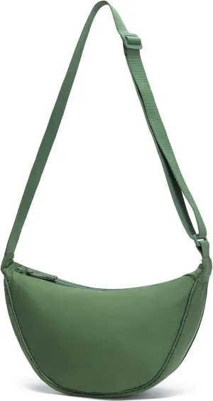 YIKOEE Crescent Bag for Women Men Small Sling Crossbody Bag with Half Moon Shape