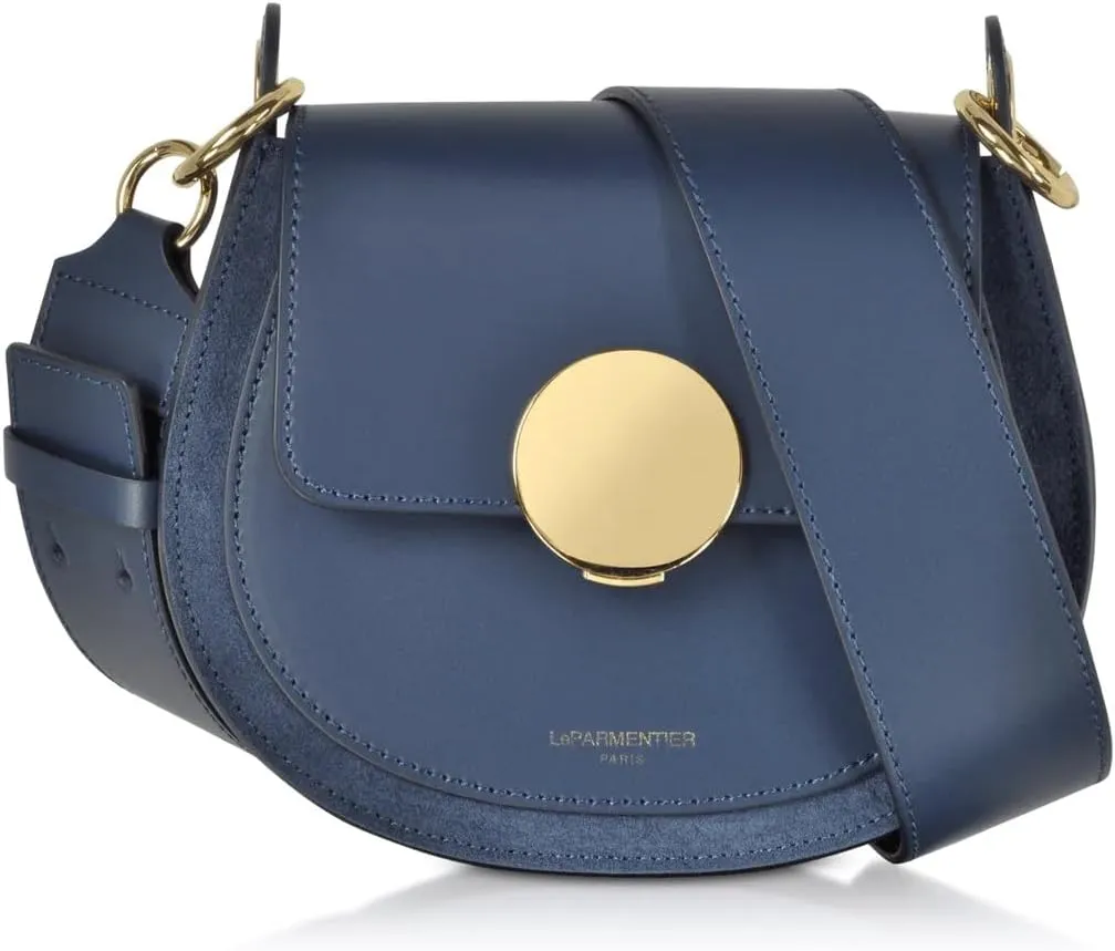 Yucca Shoulder Bag, Suede and Calf Leather, 7.9 x 6.7 x 2.4 inches