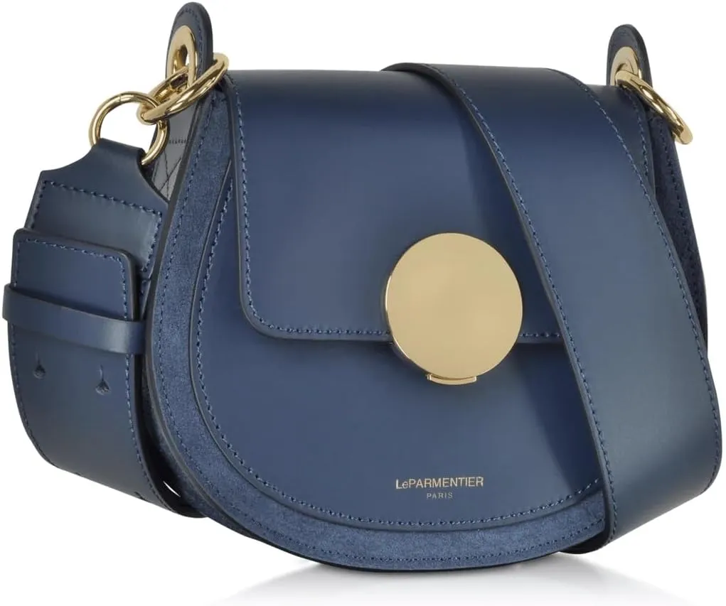 Yucca Shoulder Bag, Suede and Calf Leather, 7.9 x 6.7 x 2.4 inches