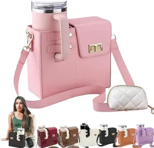 ZETOREL Stanley Purse Cup Holder, Tumbler Purse, Water Bottle Purse for Women, Purse with Water Bottle Pocket