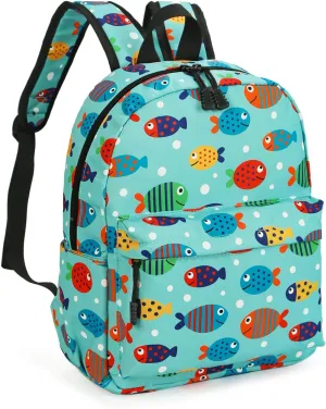 Zicac Children's Cute Canvas Backpack Mini Rucksack Bag (M, Green)