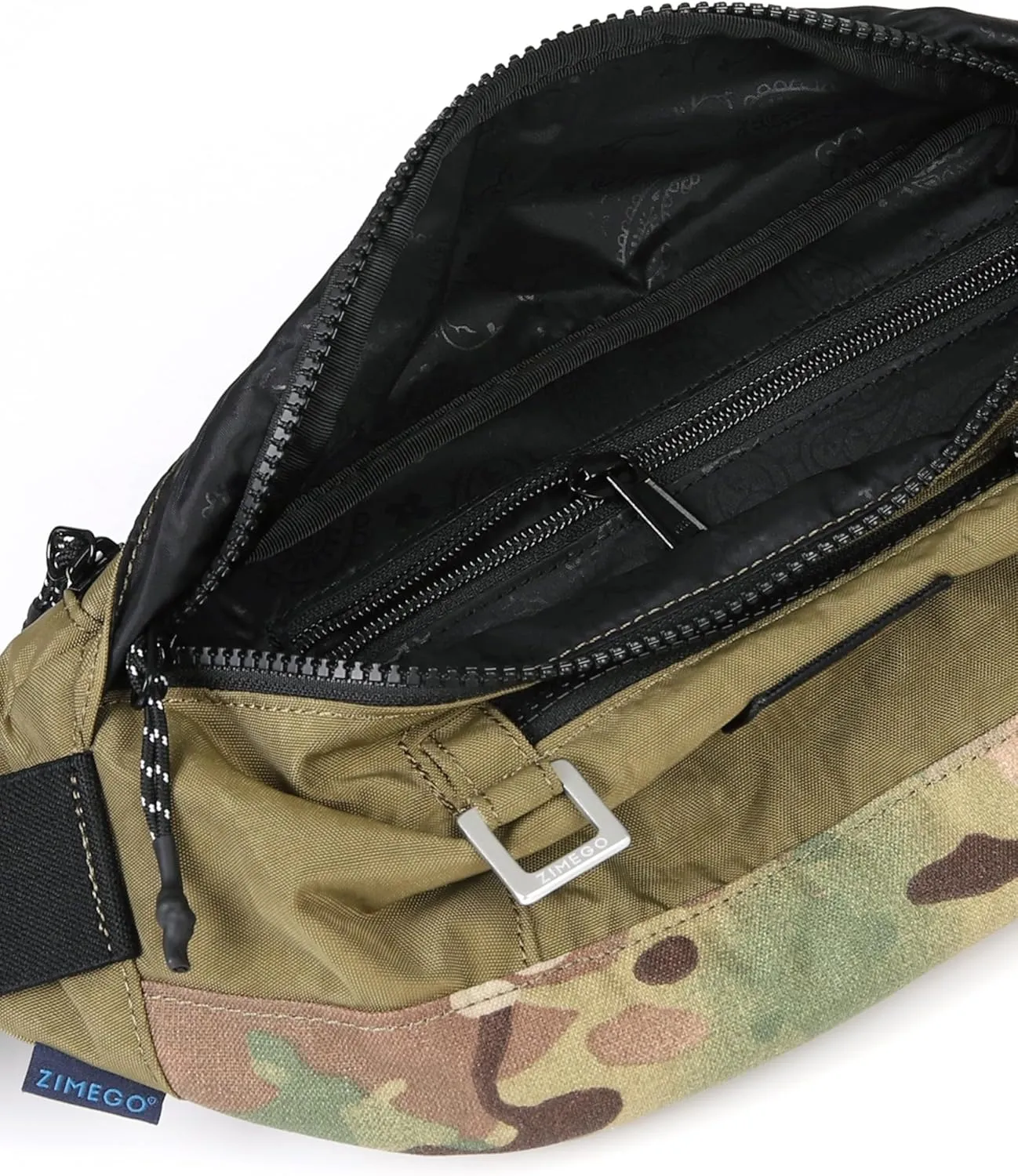ZIMEGO Tactical Crossbody Sling Bag Waist Fanny Pack – Perfect for Travel and Short Trip, Olive