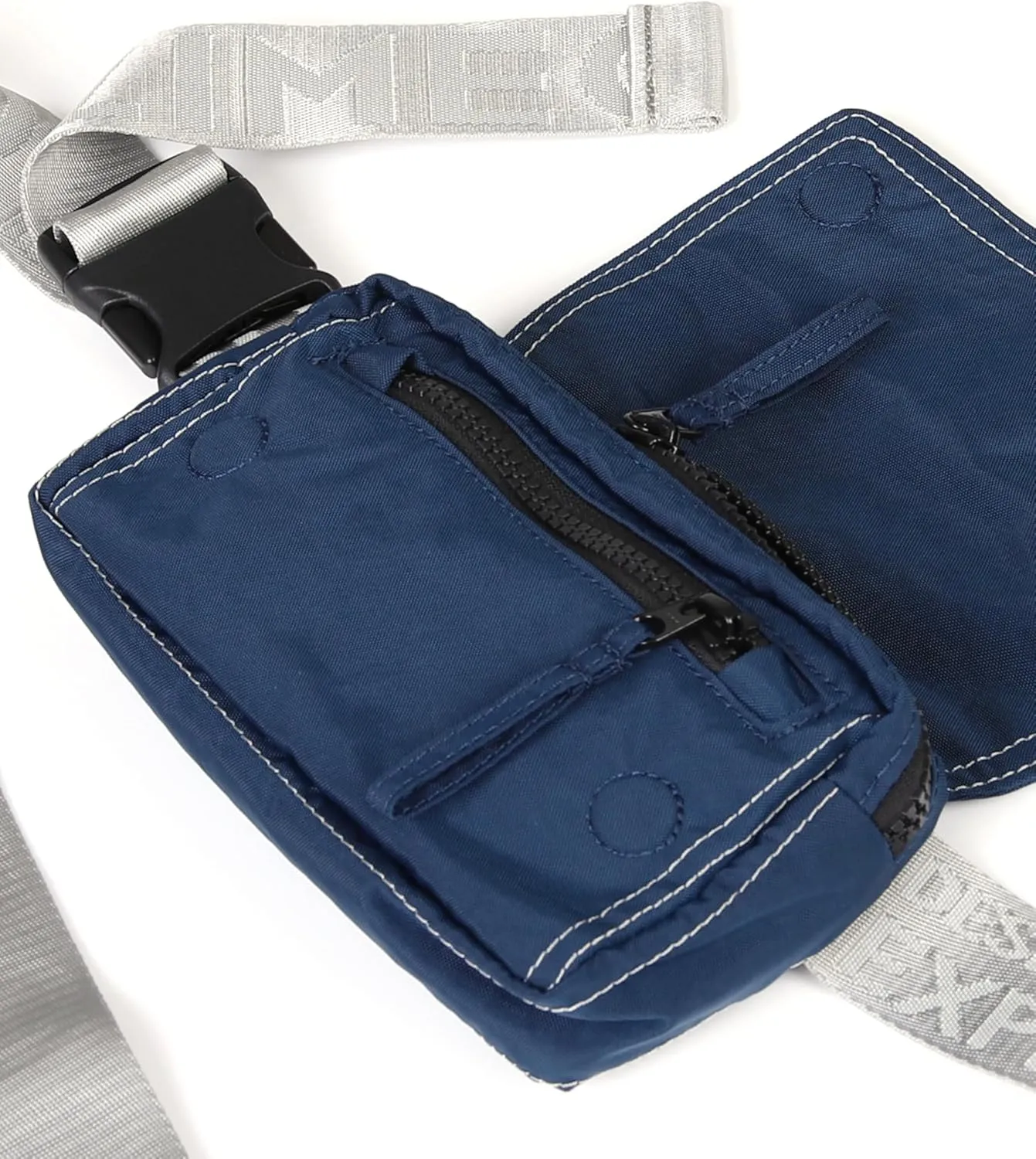 ZIMEGO Unisex Mini Crossbody Sling Bag and Waist Fanny Pack – Everyday Travel Purse, Navy