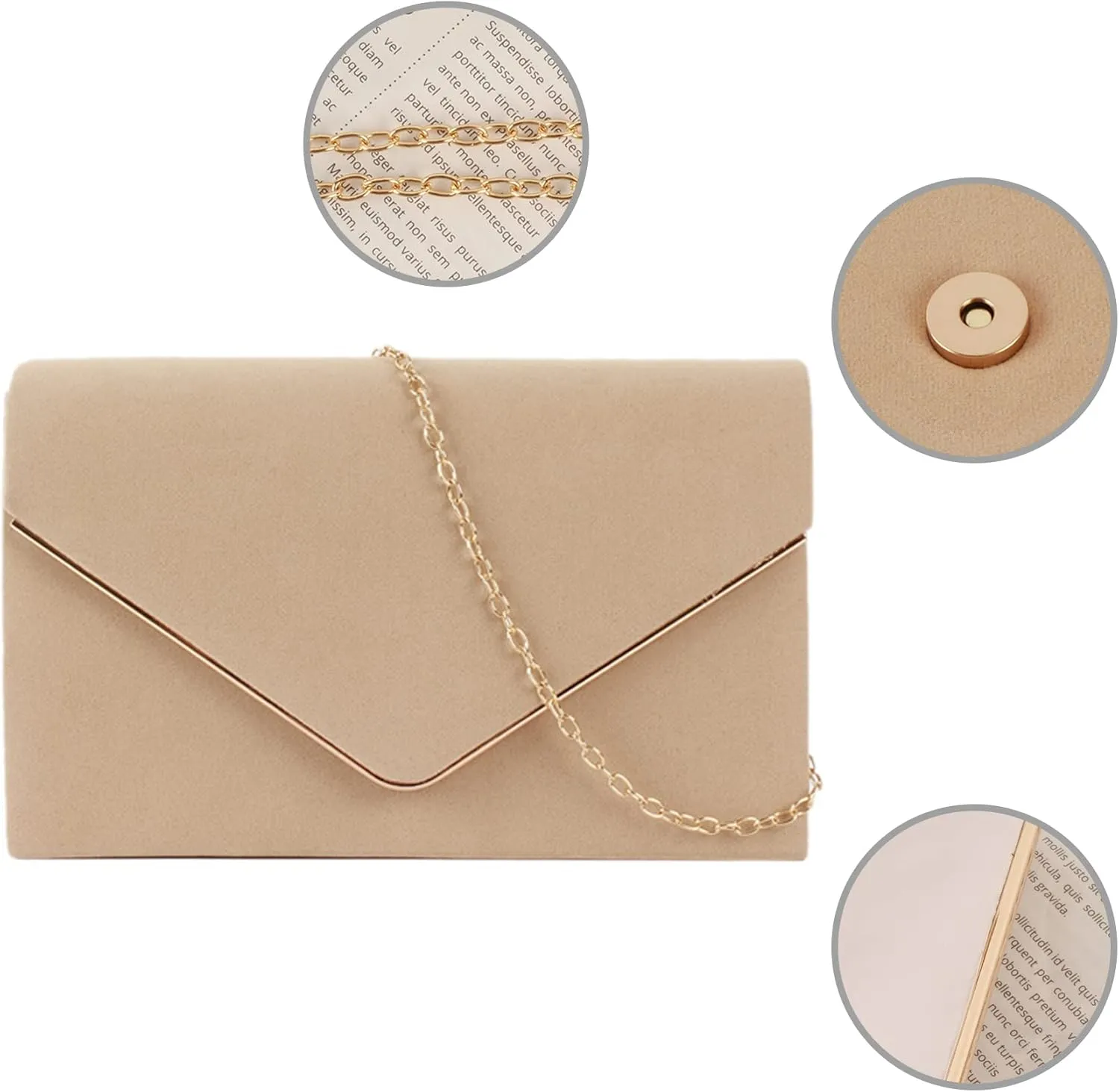 ZLMBAGUS Evening Clutch Purse Bag Party Prom Wedding Envelope Crossbody Handbags