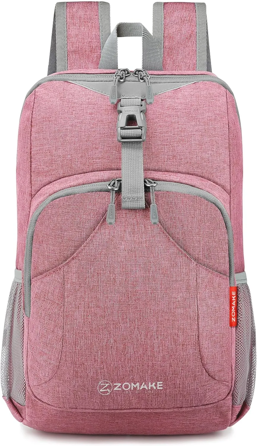 ZOMAKE Ultra Lightweight Backpack 10L, Small Hiking Daypack Water Resistant Travel Daybag Ultra Light Backpacks for Hiking (Pink)