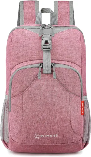 ZOMAKE Ultra Lightweight Backpack 10L, Small Hiking Daypack Water Resistant Travel Daybag Ultra Light Backpacks for Hiking (Pink)